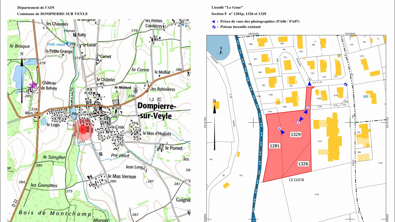 Les Rives de la Veyle - plan de situation