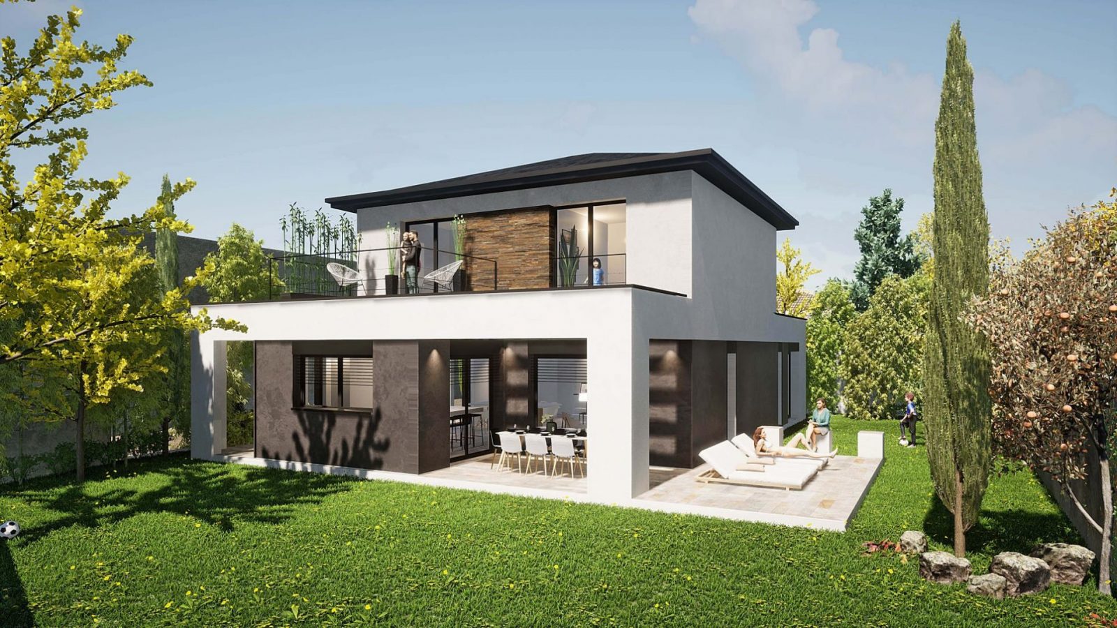 photo d'un projet de Maison neuve à Caluire et Cuire