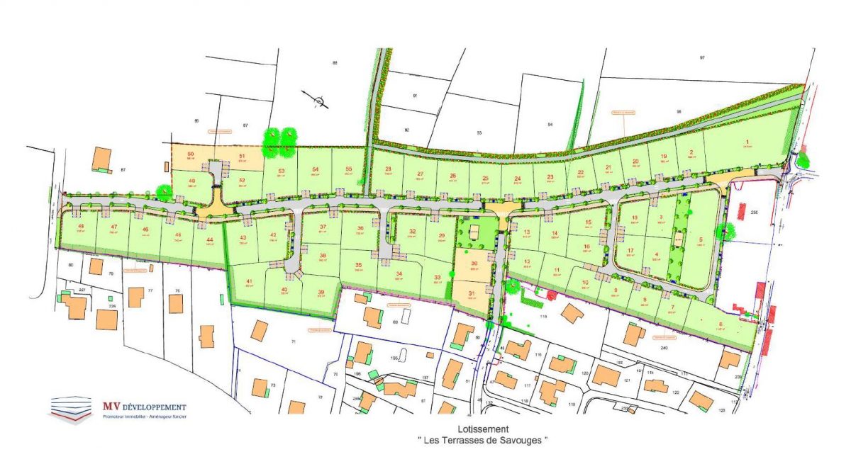 plan de lotissement à Communay